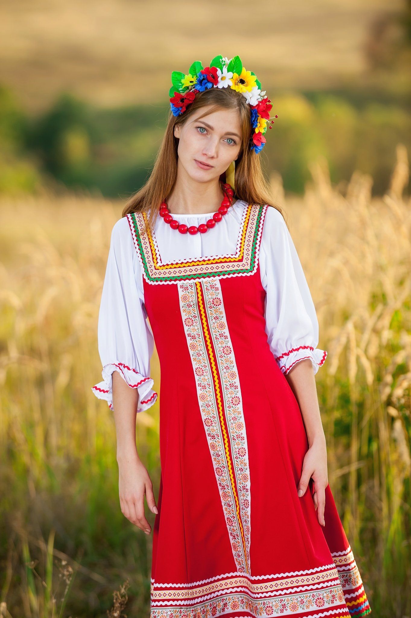 Women in Slavic costumes in Zaozhuang