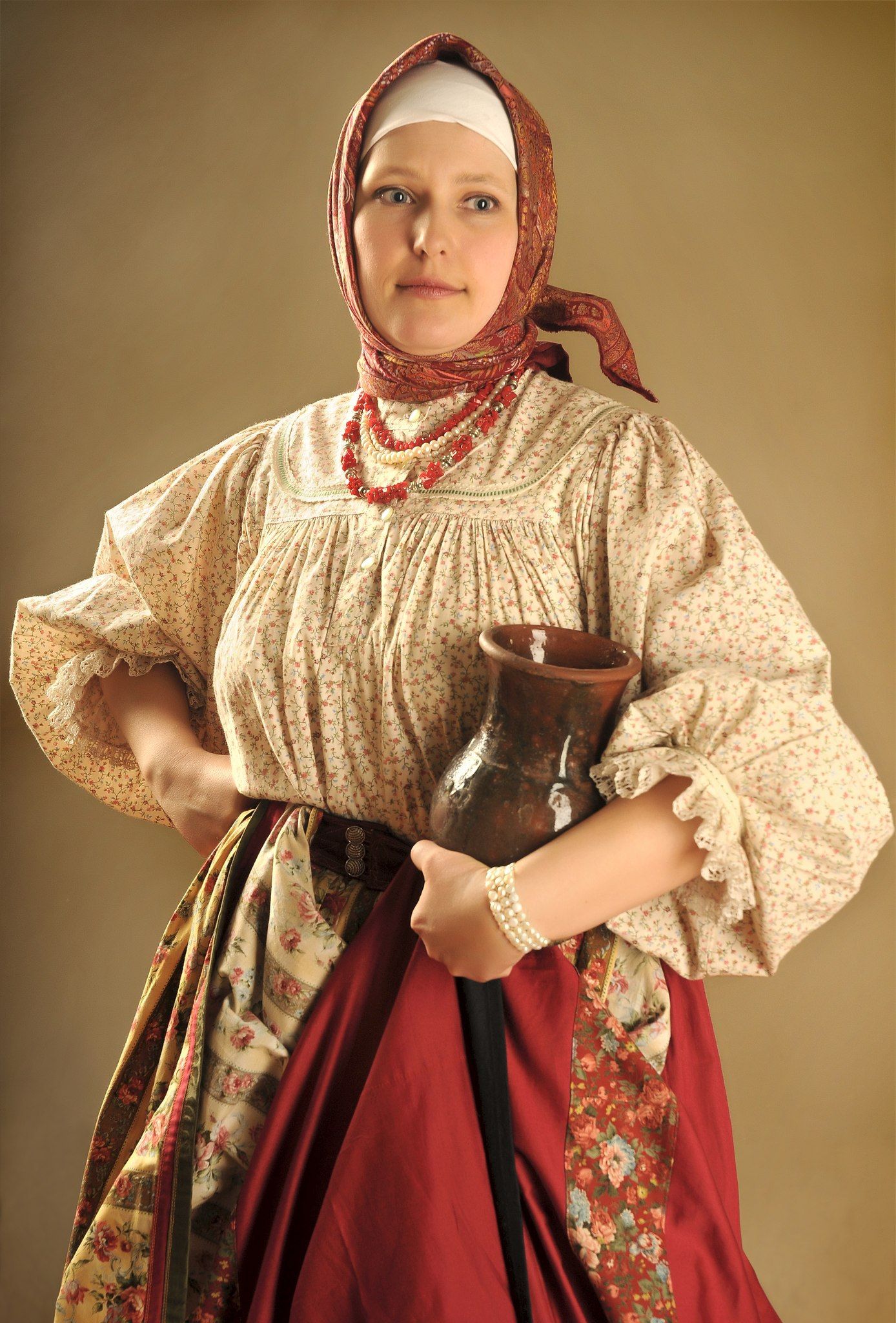 Girls in Slavic costumes in Zaozhuang