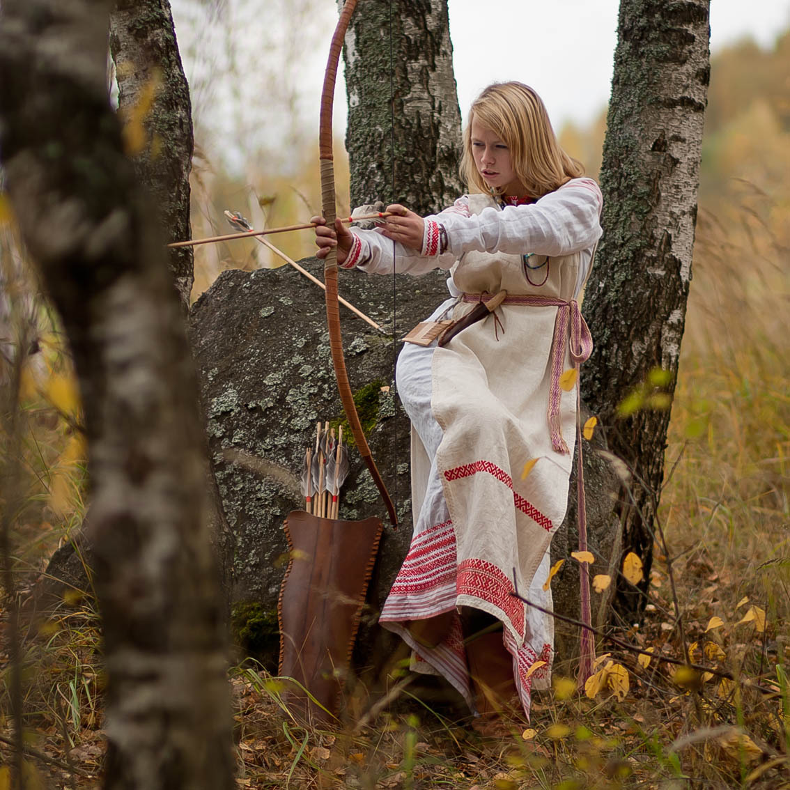 Sexy photo Girls in Slavic costumes in Zaozhuang